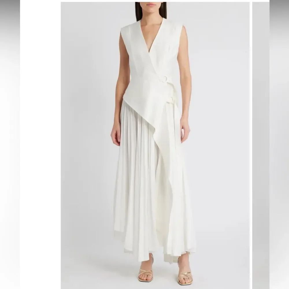 Acler Ellenbrook Linen Blend Sleeveless Gown